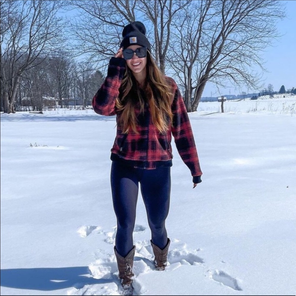 🪴 Carhartt Sherpa Buffalo Plaid Fleece Jacket large